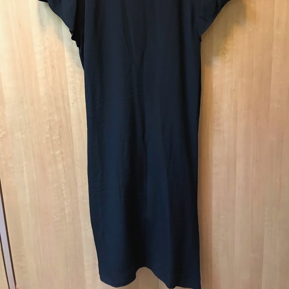 VINTAGE BLACK SILK DRESS - Picture 6 of 9